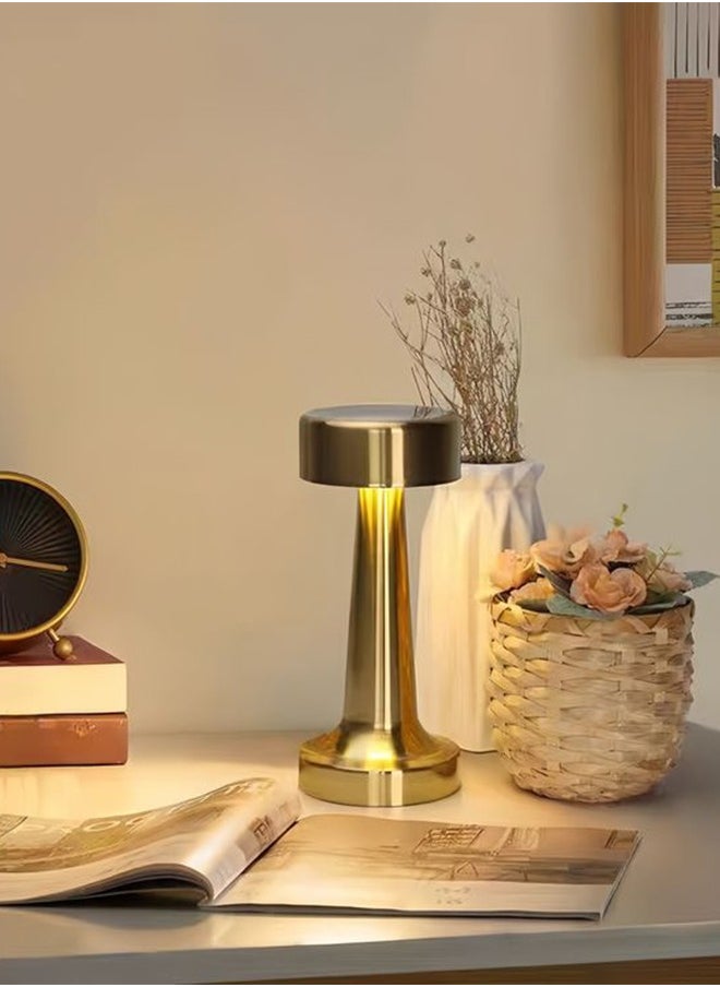 Evren Rechargeable Cordless Touch control Modern drum Table Lamp  - Image 1