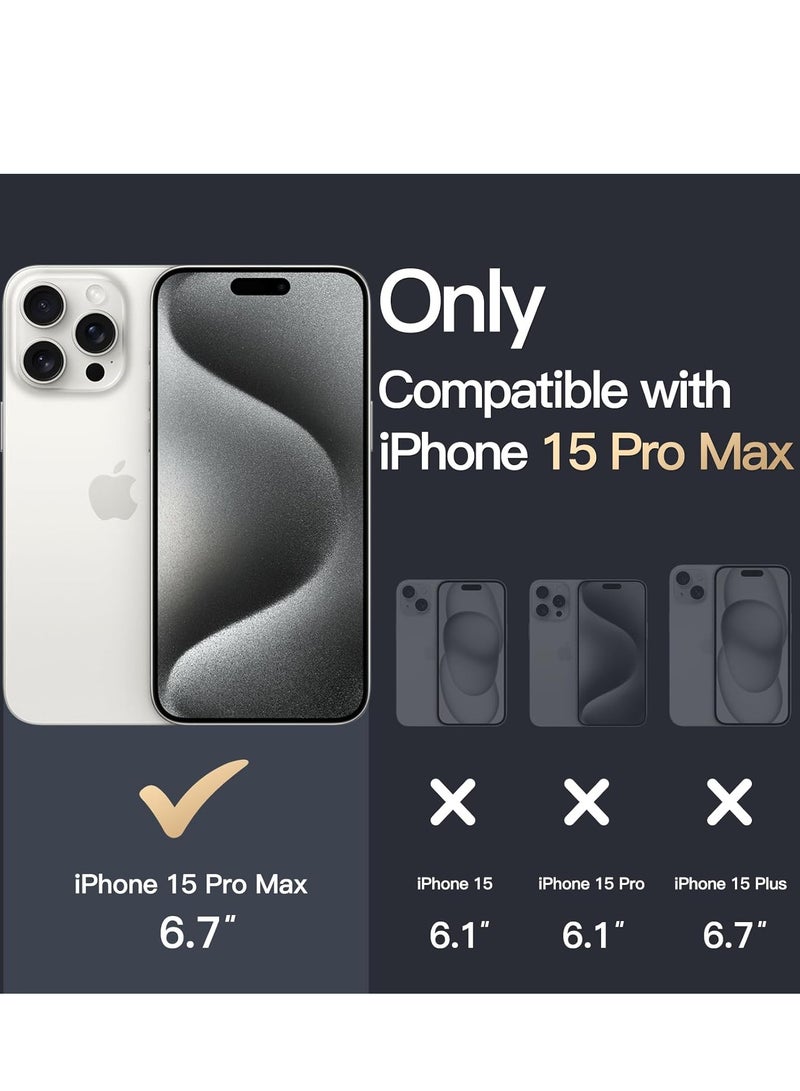 iPhone 15 Pro Max Case Cover Compatible with MagSafe Camera Lens Protection Scratch-Resistant Magnetic Phone Cover for iPhone 15 Pro Max 6.7-Inch  - Image 2