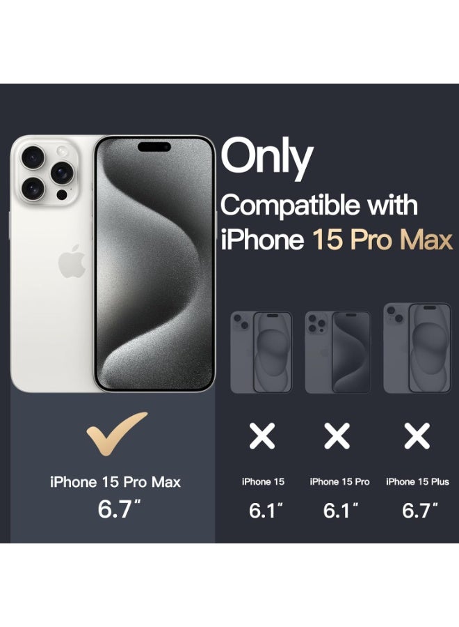 iPhone 15 Pro Max Case Cover Compatible with MagSafe Camera Lens Protection Scratch-Resistant Magnetic Phone Cover for iPhone 15 Pro Max 6.7-Inch  - Image 3