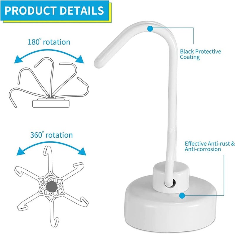 Magnetic Hooks, Heavy Duty Strong Neodymium Magnet Hook 30 Lbs with Rust Proof for Indoor Outdoor Hanging, Refrigerator, Grill, Kitchen, Key Holder, Locker, Classroom, White, Pack of 6 - Image 4