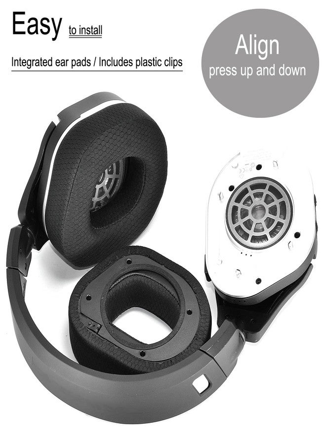 defean 700 Gen 2 Earpads Replacement EarPads Ear Cushion Cover Compatible with Turtle Beach Stealth 700 Gen 2 Wireless Gaming Headset (Black Fabric) - Image 4