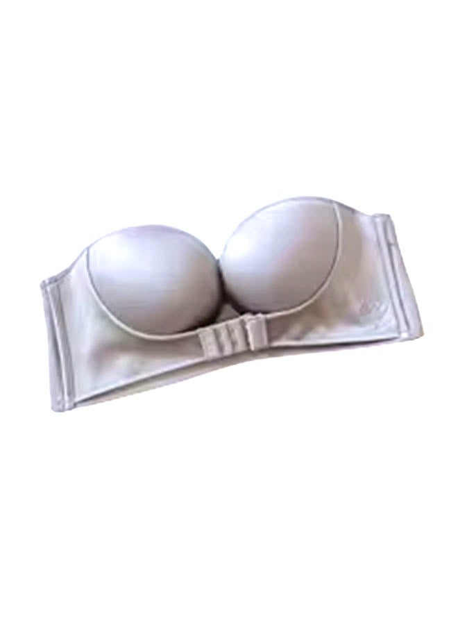 KASTWAVE Women Strapless Front Buckle Lift Bra, Girl Push Up Adjustable Breathable Bra Invisible Wirefree Bra, Women Bandeau Bra Padded Strapless Bralette Top Bra - Image 1