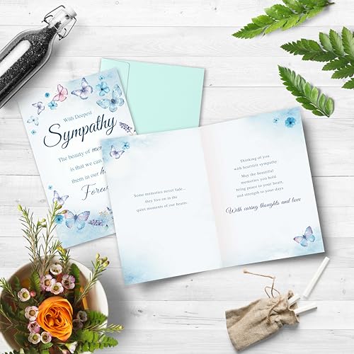 Bewoow Sympathy Card for Loss of Loved One, Heartfelt Condolence Card, Comforting Bereavement Greeting for Family Friends, Deepest Sympathy Gift Cards with envelopes - Image 4