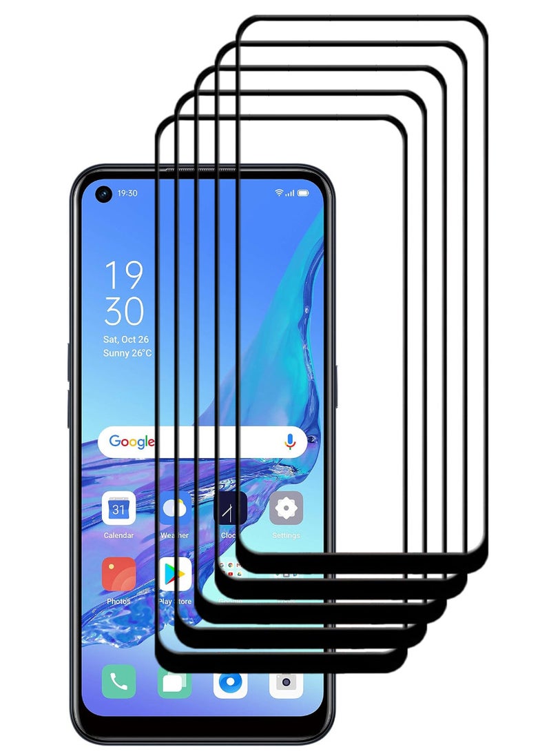 ACLIX 5 Pieces Antistatic ESD Dustproof Premium Quality High Definition Tempered Glass Screen Protector Designed For Oppo A53 - Image 1