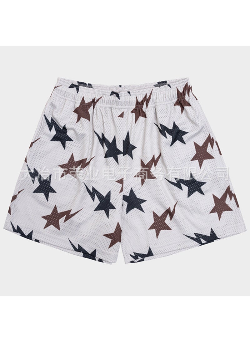 Generic New American Style Shorts Casual Men's and Women's Fitness Men's Muscle Sports Pants Trendy Beach Pants Mesh Breathable Shorts  - Image 2