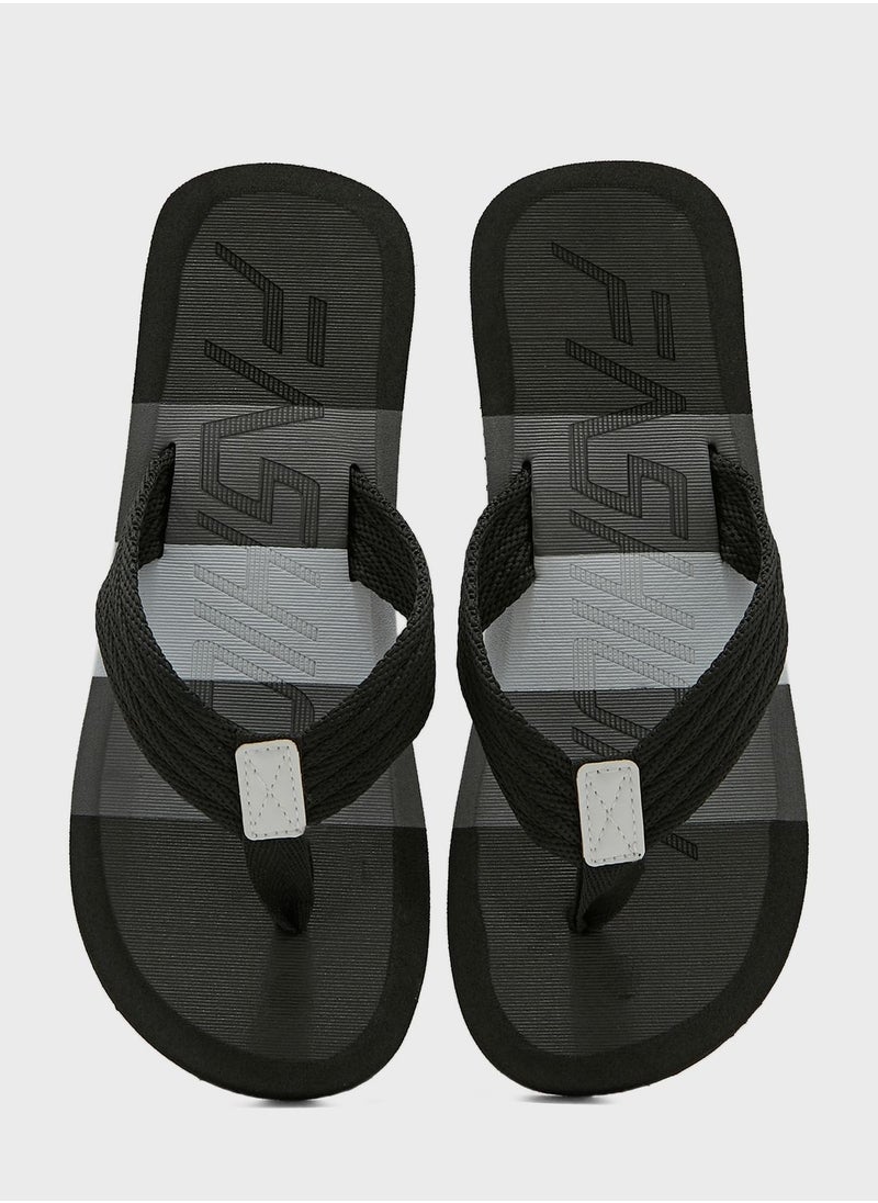 Seventy Five - Color Block Flip Flops - Image 1