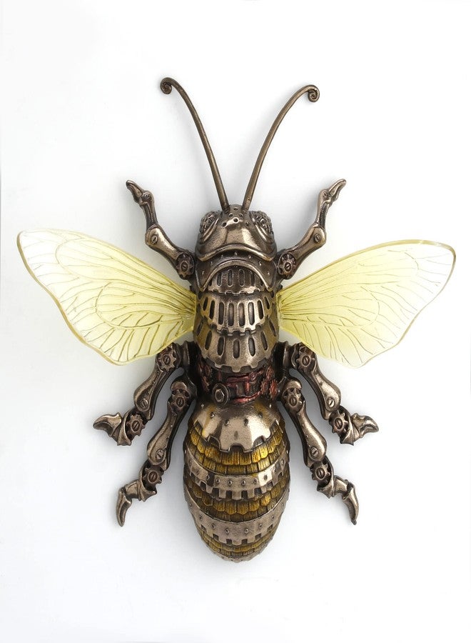 Veronese Design 5 1/8" Steampunk Bumblebee Wall Art Resin Sculpture Antique Bronze Finish - Image 1