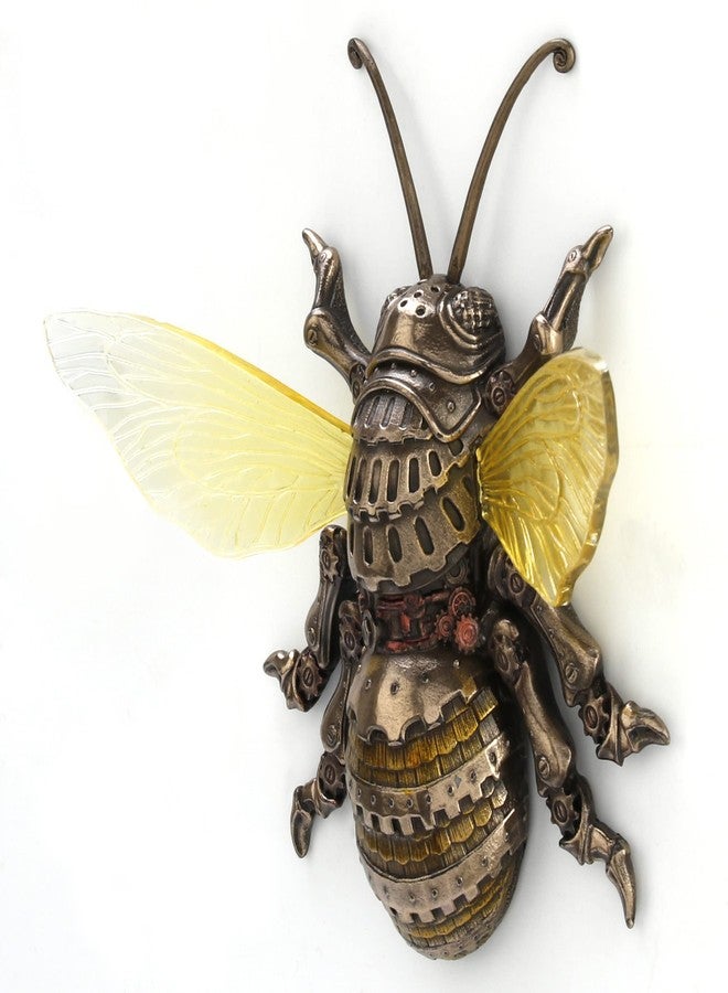 Veronese Design 5 1/8" Steampunk Bumblebee Wall Art Resin Sculpture Antique Bronze Finish - Image 5