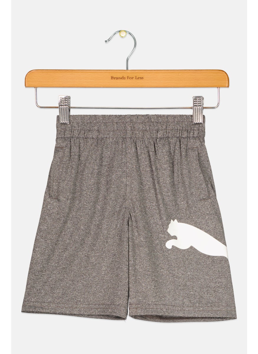 PUMA Kids Boy Brand Logo Training Short, Charcoal Heather  - Image 1