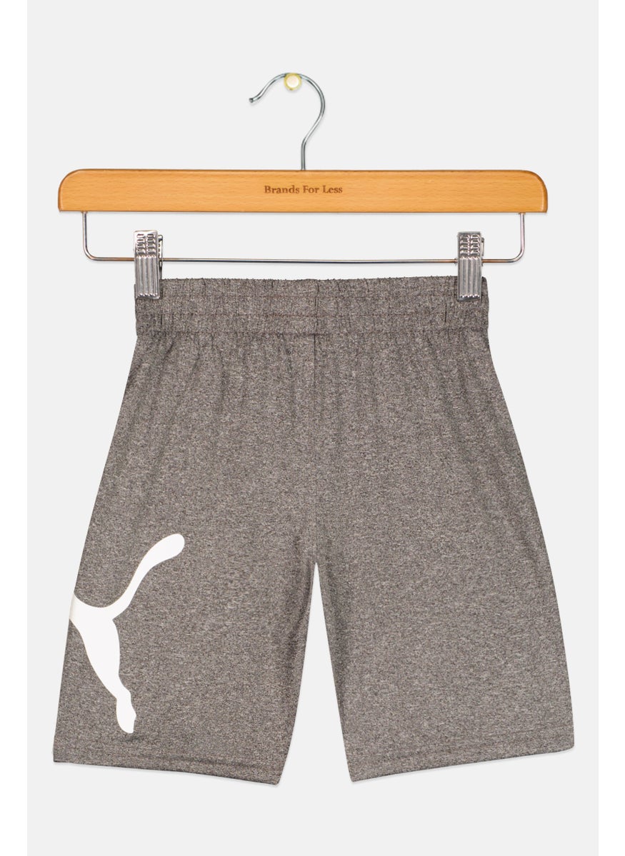 PUMA Kids Boy Brand Logo Training Short, Charcoal Heather  - Image 2