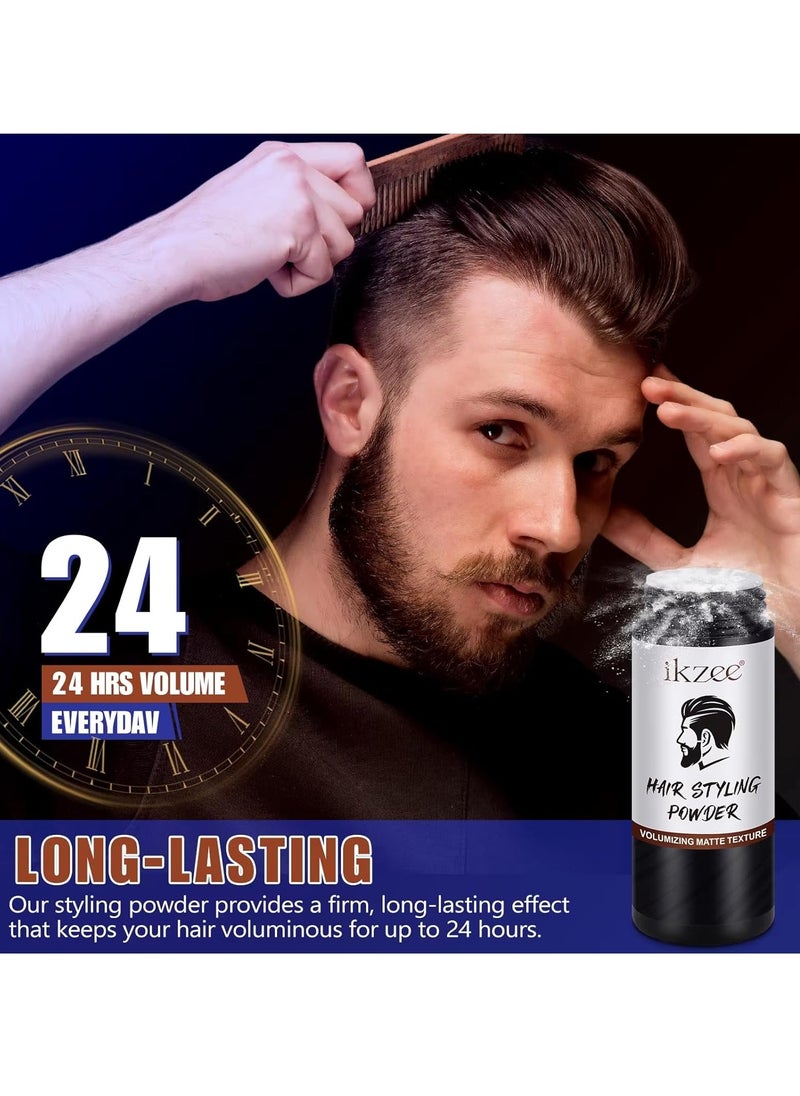 IKZEE Hair Styling Powder Safe Gentle Easy Wash Oduor Free Natural Formula Hair Texturizing Powder Invisible Long Lasting Instant Volumizing Matte Texture Hair Styling Powder  - Image 2