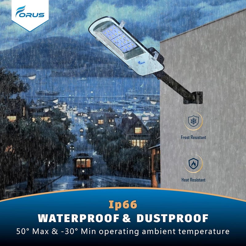 Forus 100W LED Street Light – Waterproof Outdoor Street Lamp, Natural White Energy-Saving High Lumen LED Road Light for Home, Garden, Parking, Pathways & Factory Lighting | 5-Year Warranty | 1 Pc - Image 3
