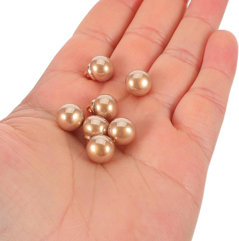 DOITOOL 30pcs Round Pearl Buttons for Shirts and Sweaters, Beige 10mm Shank Sewing Buttons for Men’s Clothing DIY Craft Supplies - Image 3