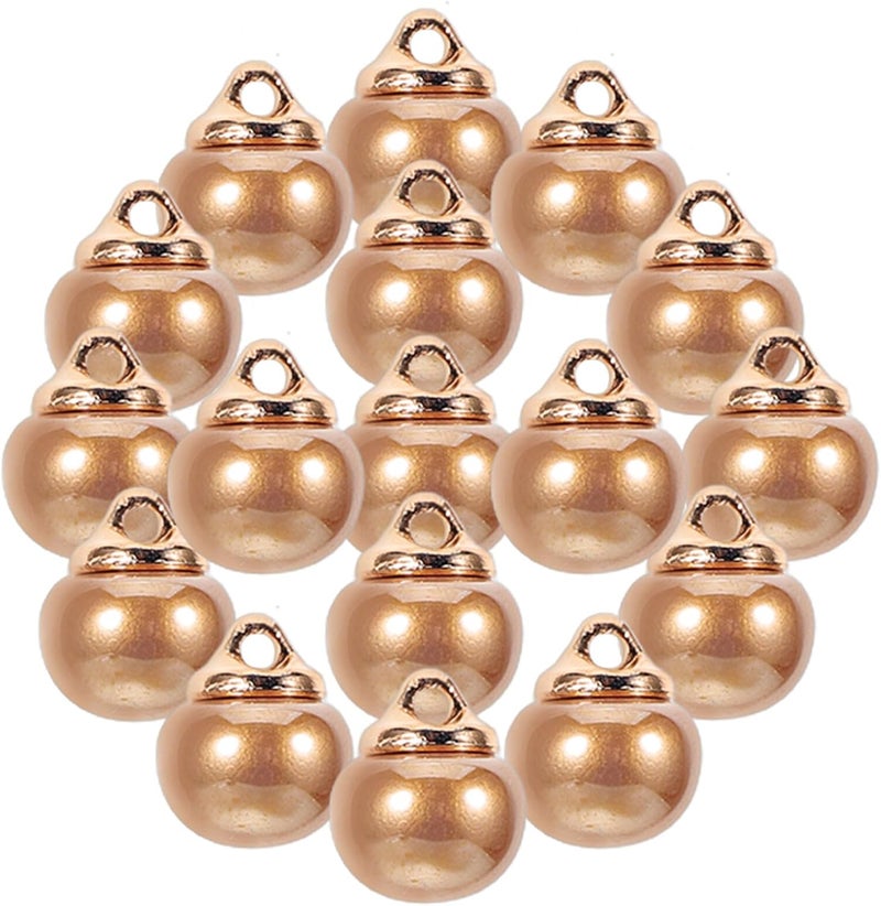 DOITOOL 30pcs Round Pearl Buttons for Shirts and Sweaters, Beige 10mm Shank Sewing Buttons for Men’s Clothing DIY Craft Supplies - Image 1