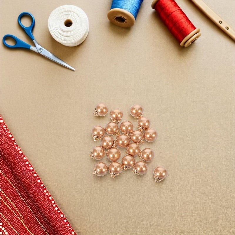 DOITOOL 30pcs Round Pearl Buttons for Shirts and Sweaters, Beige 10mm Shank Sewing Buttons for Men’s Clothing DIY Craft Supplies - Image 5