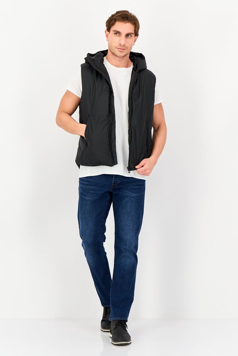 Celio سترة صدرية مبطنة للرجال، سوداء - Image 3