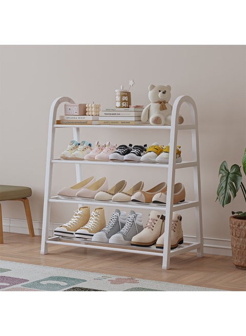 4 طبقة كبيرة القدرة رف الأحذية مع ارتفاع وتوسيع التصميم، الصلب الدائم الإطار منظم الأحذية لمدخل، غرفة النوم، خزانة أو مكتب استخدام