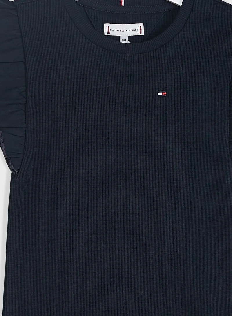 TOMMY HILFIGER Kids Ruffle Rib Top