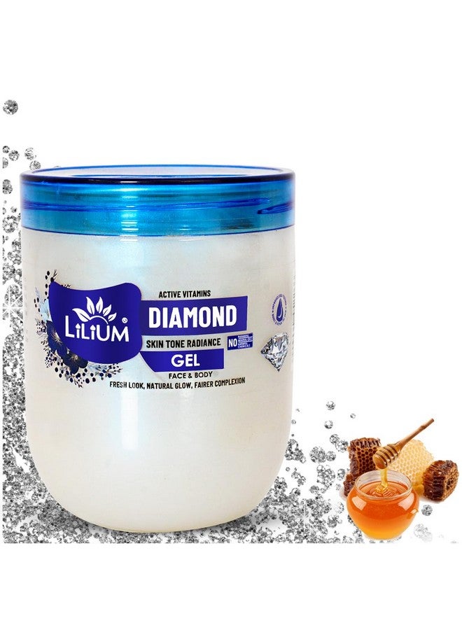 Lilium Diamond Facial Gel 500g, Fresh Look, Natural Glow, Fairer Complexion, Skin Tone Radiance, Hydrates Skin, Reduce Pigmentation, Anti-Aging, Anti-acne, Easy Absorption, All Skin Types - Image 2