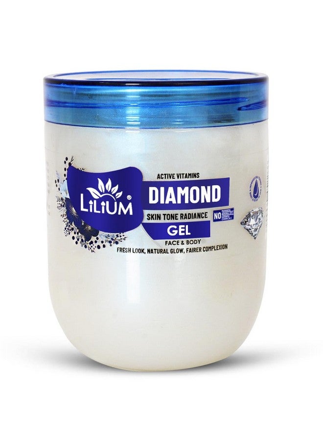 Lilium Diamond Facial Gel 500g, Fresh Look, Natural Glow, Fairer Complexion, Skin Tone Radiance, Hydrates Skin, Reduce Pigmentation, Anti-Aging, Anti-acne, Easy Absorption, All Skin Types - Image 1