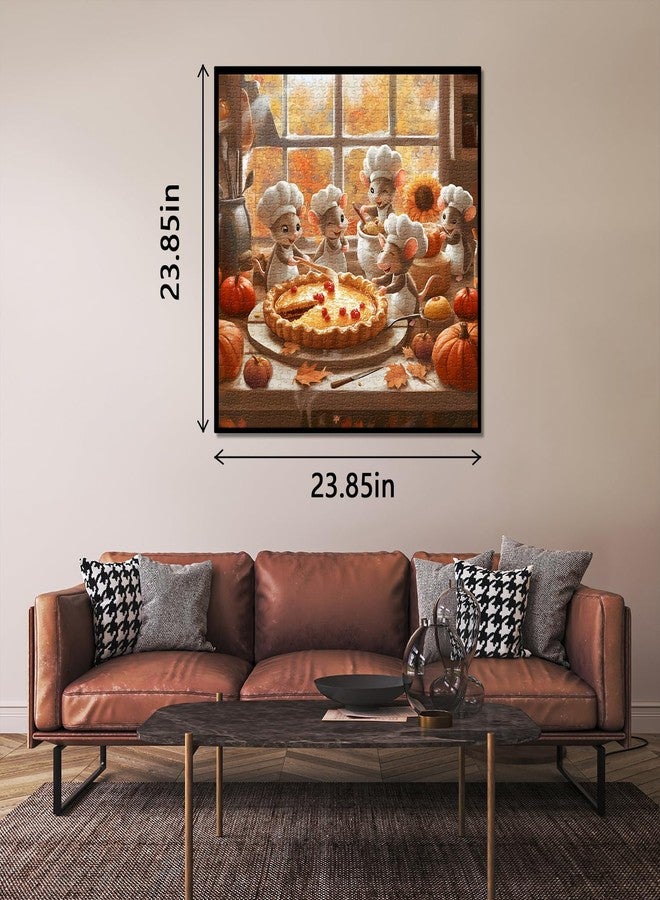 PPuzzling Cute Mouse Puzzles for Adults 1000 Pieces, Fall Kitchen Mice Puzzles, Funny Difficult Animal Jigsaw Puzzle as Home Wall Art - Image 3