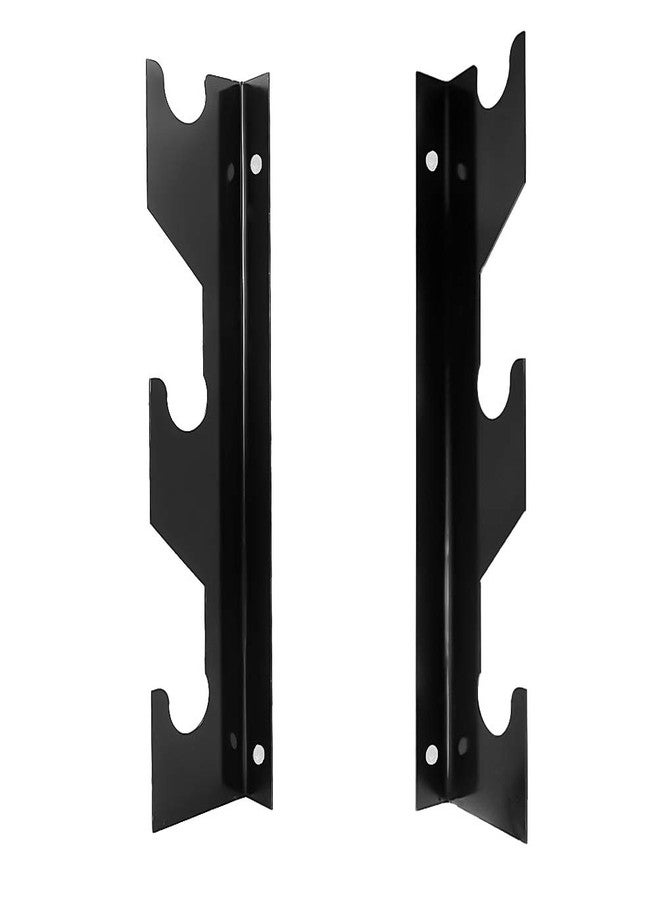 FUXIN Horizontal Steel Barbell Holder, Wall Mounted Olympic Bar Holder Weight Bar Storage Rack Heavy Duty Barbell Racks, 1 Pair (3 Bars) - Image 1