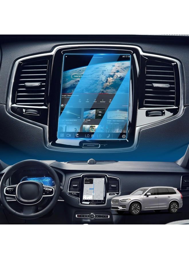 LFOTPP Volvo V90 XC90 S90 Sensus 8.7 Inch Car Navigation Screen Protector,[9H] Tempered Glass Infotainment Screen Center Touch Screen Protector Anti Scratch High Clarity - Image 1