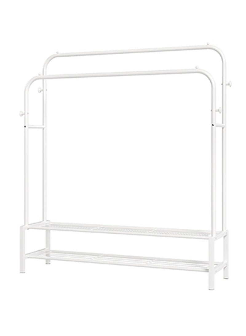 DubaiGallery Double Garment Clothes Rack Wire Shelving Stand Bedroom Coat Clothing Rack  - Image 4