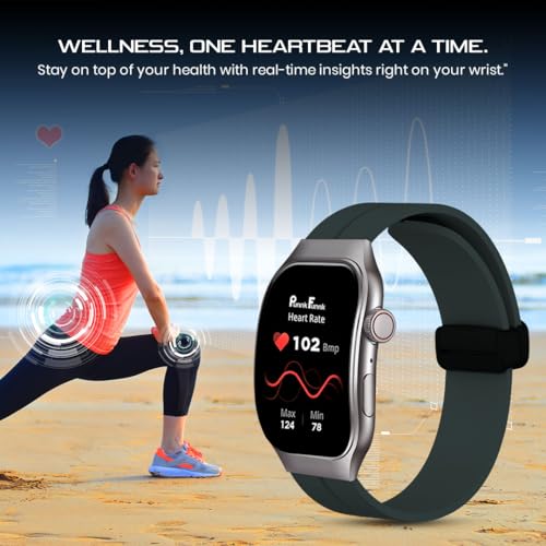 PunnkFunnk Newly Launched Fitrivo SmartWatch 2.01" Curved AMOLED Display, 100+ Watch Faces, Crown Control, 100+ Sports Modes, Health Tracking, Bluetooth Calling, IP67, for Men & Women (Dark Green) - Image 5