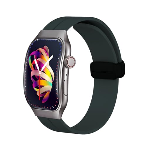 PunnkFunnk Newly Launched Fitrivo SmartWatch 2.01" Curved AMOLED Display, 100+ Watch Faces, Crown Control, 100+ Sports Modes, Health Tracking, Bluetooth Calling, IP67, for Men & Women (Dark Green) - Image 1