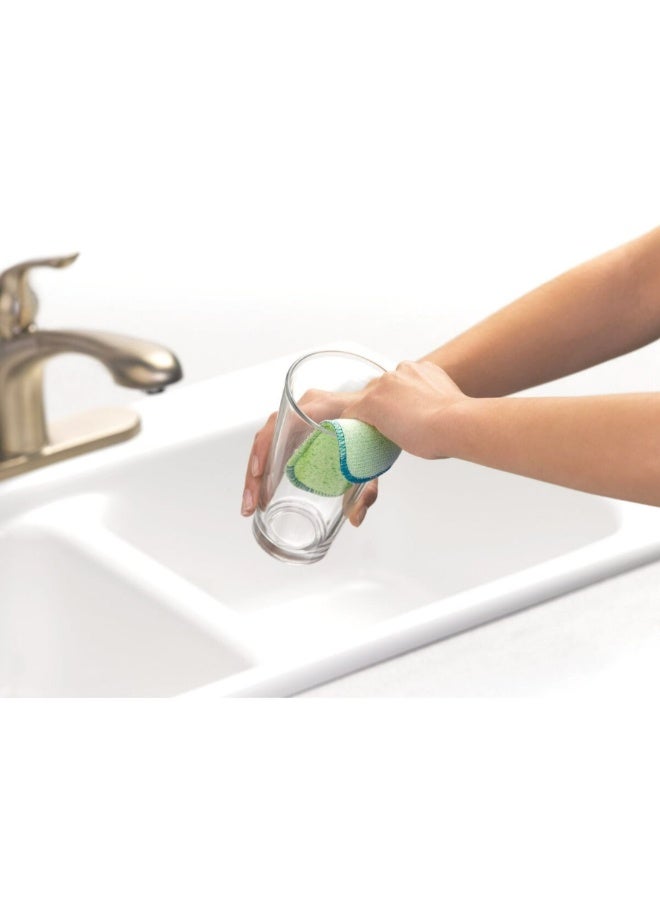 سكوتش برايت دوبى منشفة متعددة الاستخدامات ناعمة للتنظيف والمسح باللونين الوردي والأخضر الأبعاد 3 × 2 × 2 سم 7526833 - Image 5