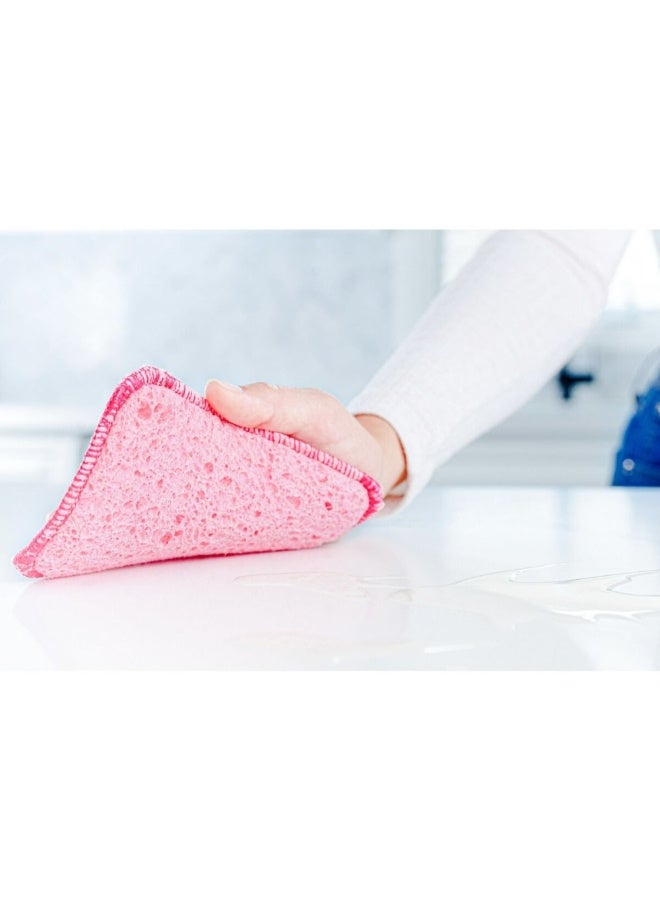 سكوتش برايت دوبى منشفة متعددة الاستخدامات ناعمة للتنظيف والمسح باللونين الوردي والأخضر الأبعاد 3 × 2 × 2 سم 7526833 - Image 2