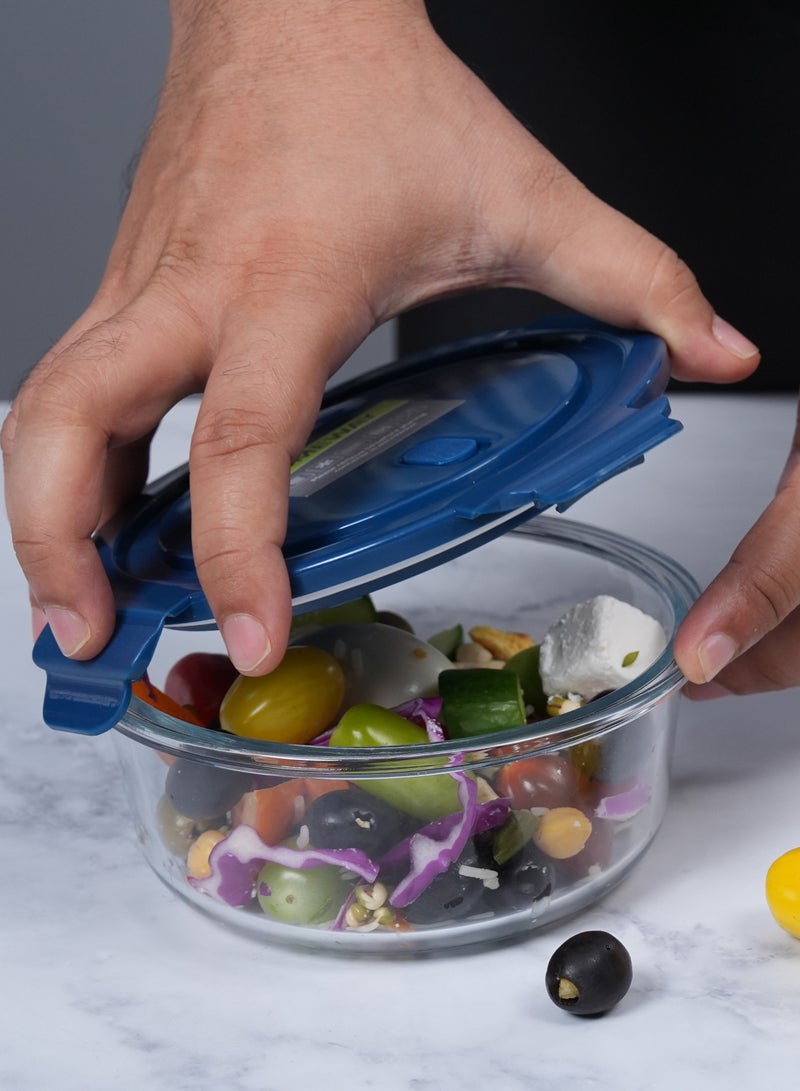 Homeway 620ML Round Glass Food Storage Container – Leak-Proof, Microwave & Freezer Safe - Image 3
