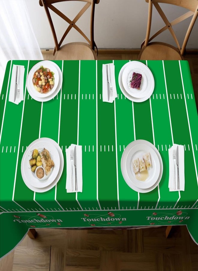 Childom Football Party Decorations,3 Pack Football Tablecloth Disposable Plastic Tablecloth 54" x 108", Football Birthday Party Decor,Football Table Cloth for Rectangle Tables,Football Party Supplies for Home - Image 5
