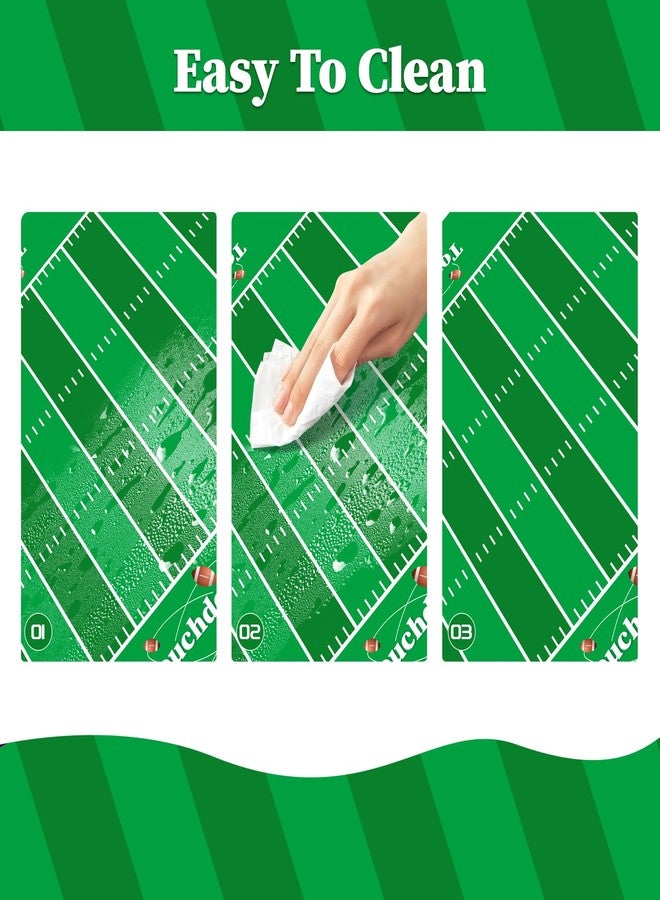 Childom Football Party Decorations,3 Pack Football Tablecloth Disposable Plastic Tablecloth 54" x 108", Football Birthday Party Decor,Football Table Cloth for Rectangle Tables,Football Party Supplies for Home - Image 3
