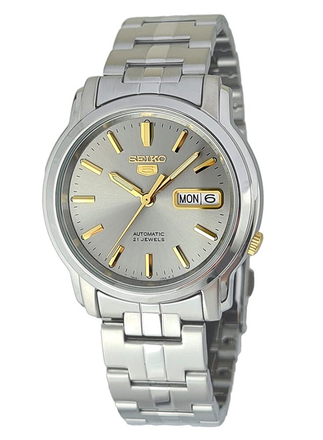 Seiko ساعة يد أوتوماتيكية من الستانلس ستيل بعقارب دائرية الشكل للجنسين SNKK67K1 - 38 ملم - Image 1