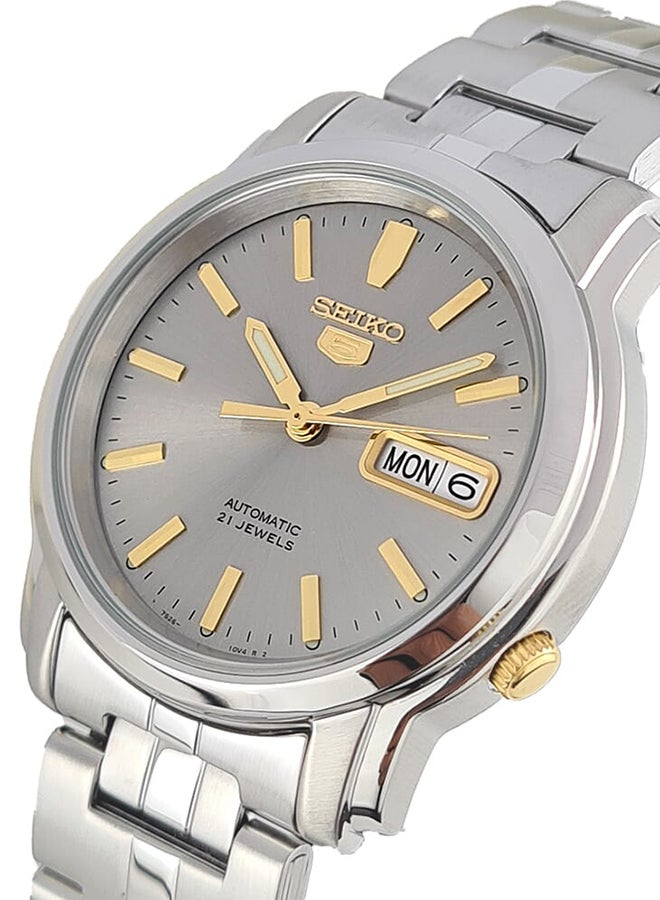 Seiko ساعة يد أوتوماتيكية من الستانلس ستيل بعقارب دائرية الشكل للجنسين SNKK67K1 - 38 ملم - Image 2