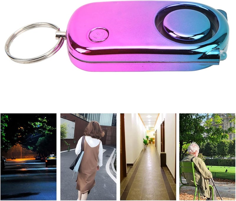 woobles Safe Alarm, 120dB Alarm Emergency Safety key Chain Siren, Self-Defense Security Safe Sound Alarm with Mini LED Flashlight, for Night Running- - Image 5
