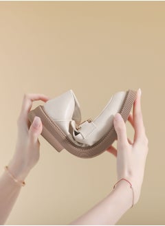 Loquat Versatile Single Shoes In Spring And Summer Beige  - Image 3