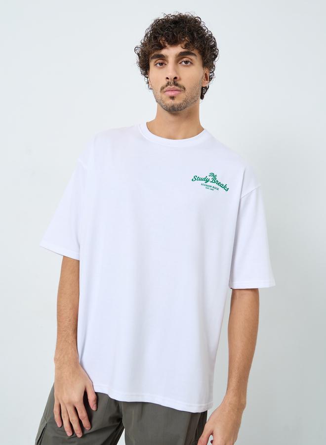 ستايلي تيشيرت تيري واسع بطبعات - Image 1