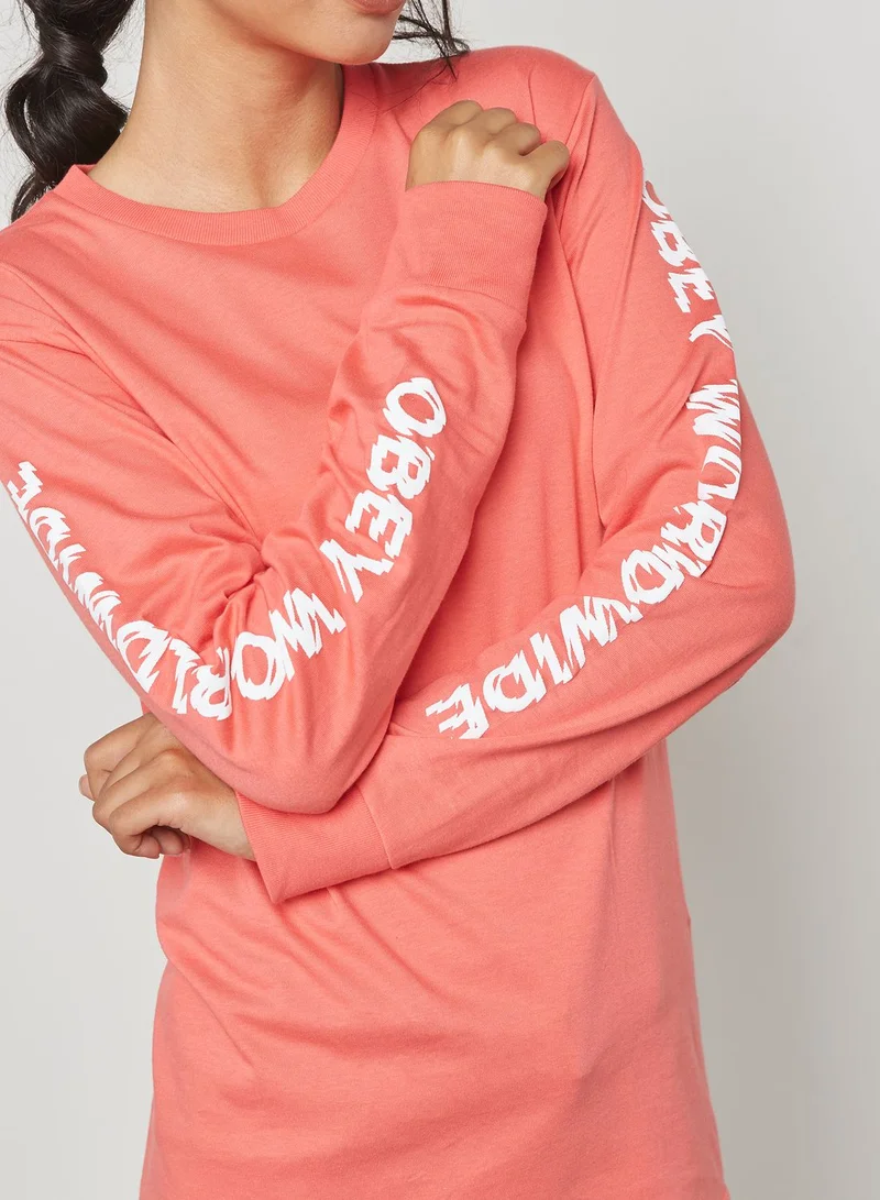 OBEY Logo Long Sleeve T-Shirt