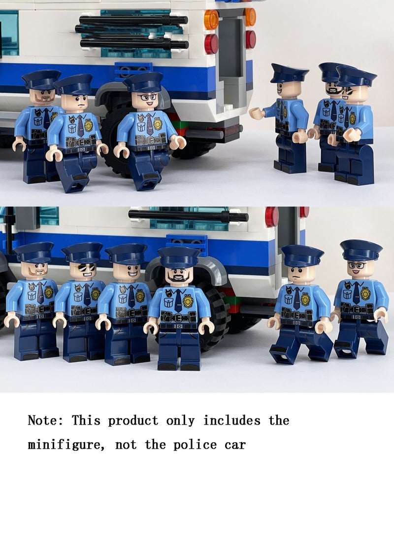 سكمي مجموعة من 6 قطع من مكعبات البناء من سلسلة الشرطة، ألعاب مصغرة مناسبة للأولاد، حقيبة هدايا - Image 2