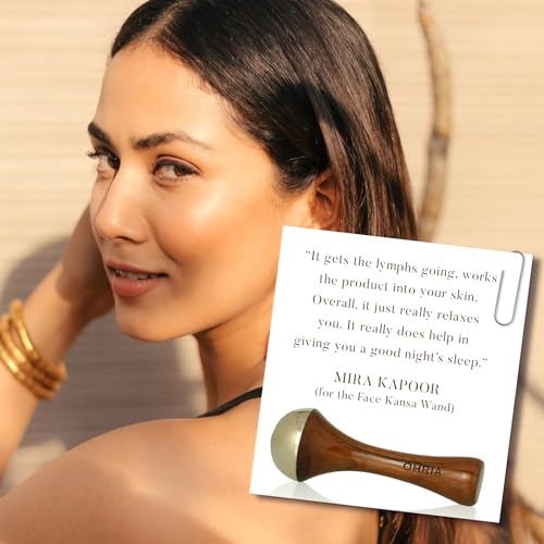 Ohria Ayurveda 2-in-1 Kansa Face & Head Massage Wand with Teakwood Handle | Natural Facial Lift Tool for Firming, De-Puffing, Acne Balance & Relaxation | All Skin Types - Image 2