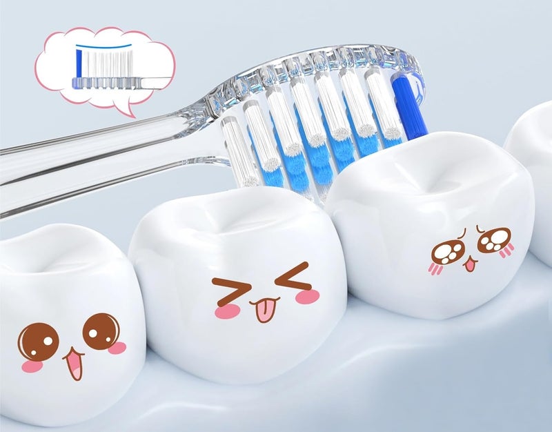 10 قطع رؤوس فرشاة أسنان بديلة، متوافقة مع فرشاة الأسنان الكهربائية للأطفال Seago SG513/SG977/SGEK6/DT-K6 (أزرق) - Image 4