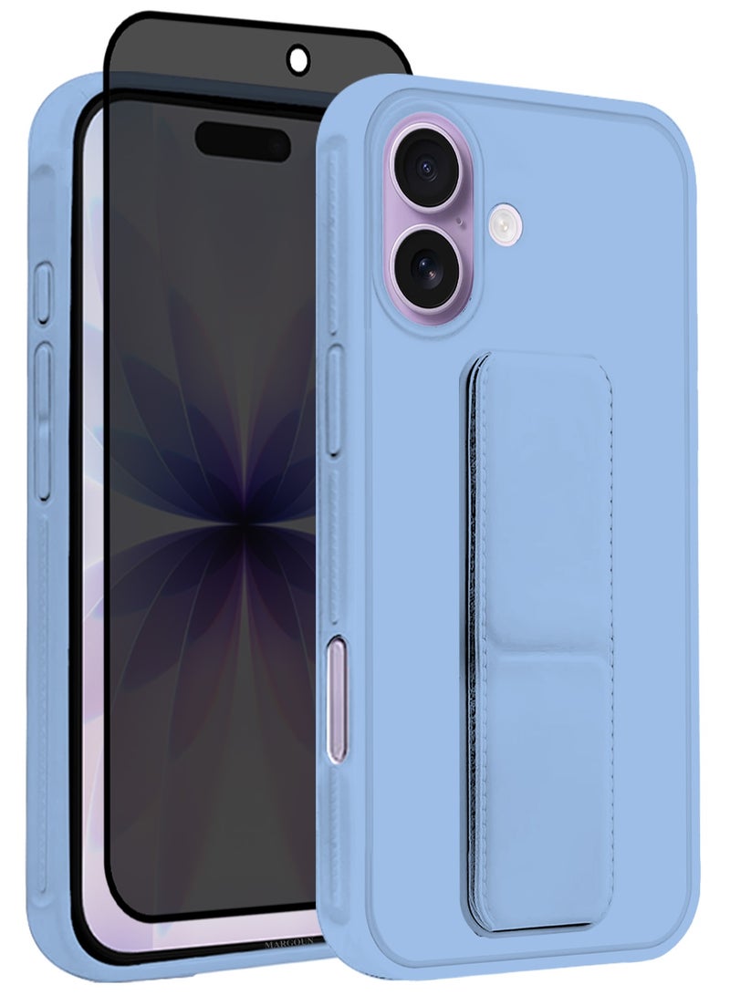 CATANES 2 Packs Premium PU Leather Case for iPhone 17 with Stand Function Shockproof and Anti Scratch Finger Grip with Privacy Screen Protector - Image 1