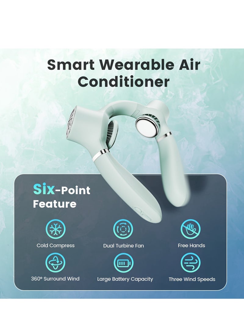EVEREEN 4000mAh Rechargeable Portable Neck Air Conditioner Fan - 360° Around Cooling  - Image 4