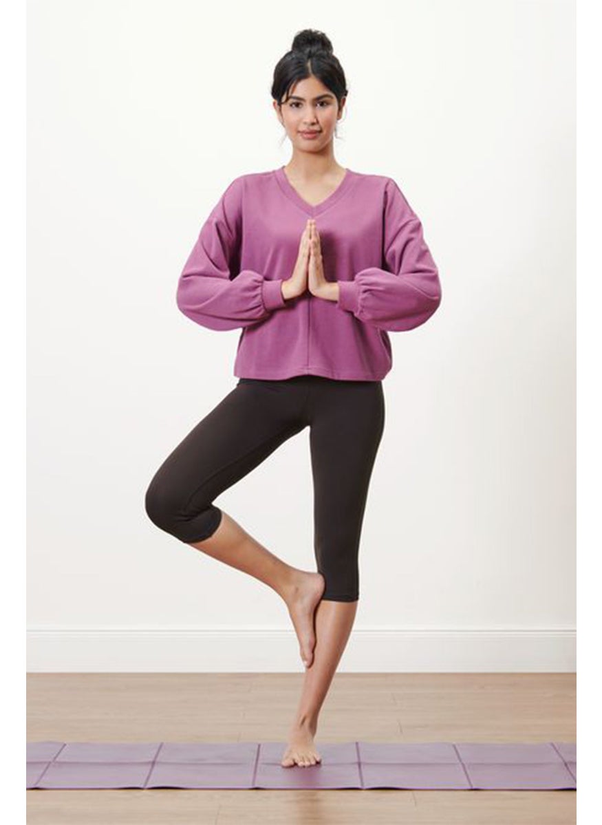 Tchibo Women Sportswear Fit 3/4 Sport Tight, Dark Brown  - Image 1