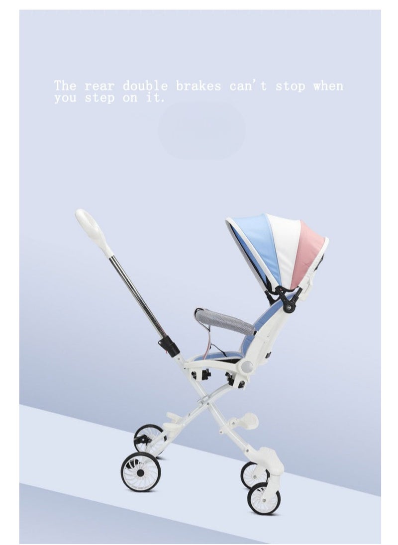 Generic - Conveniently foldable toddler and baby stroller designed for travel featuring a lightweight build compact design ample storage basket adjustable recline and easy one hand folding mechanism. - Image 1