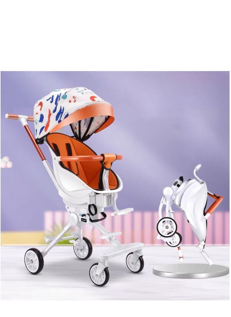 Generic Conveniently foldable toddler and baby stroller designed for travel featuring a lightweight build compact design ample storage basket adjustable recline and easy one hand folding mechanism.  - Image 3