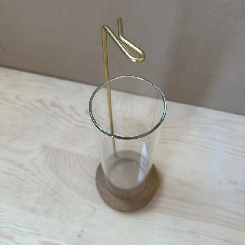 Wooden Fragrance Holder Removable Brass Wire Fragrance Holder Walnut Fragrance Base Aromatherapy Rack Ornaments Inverted Fragrance Holder - Image 3
